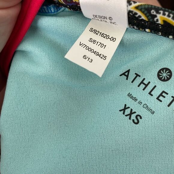 Athleta | Triangle Bikini Top | Funky Retro Paisley Pattern | Size XXS - Picture 6 of 6